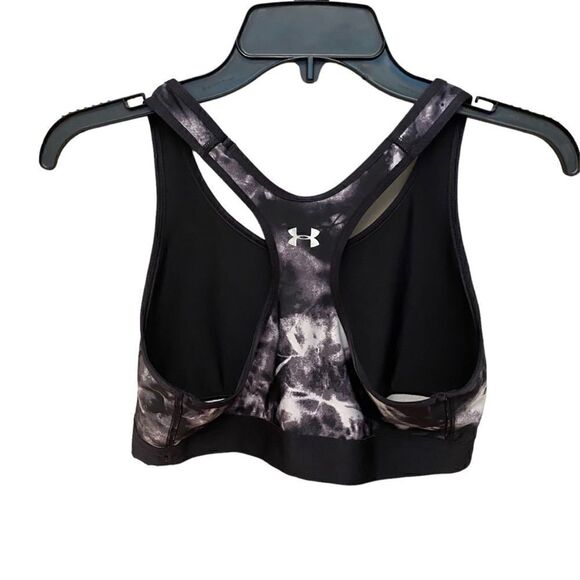 Under Armour Sports Bra Black White Tie Dye Size Small - Picture 2 of 2